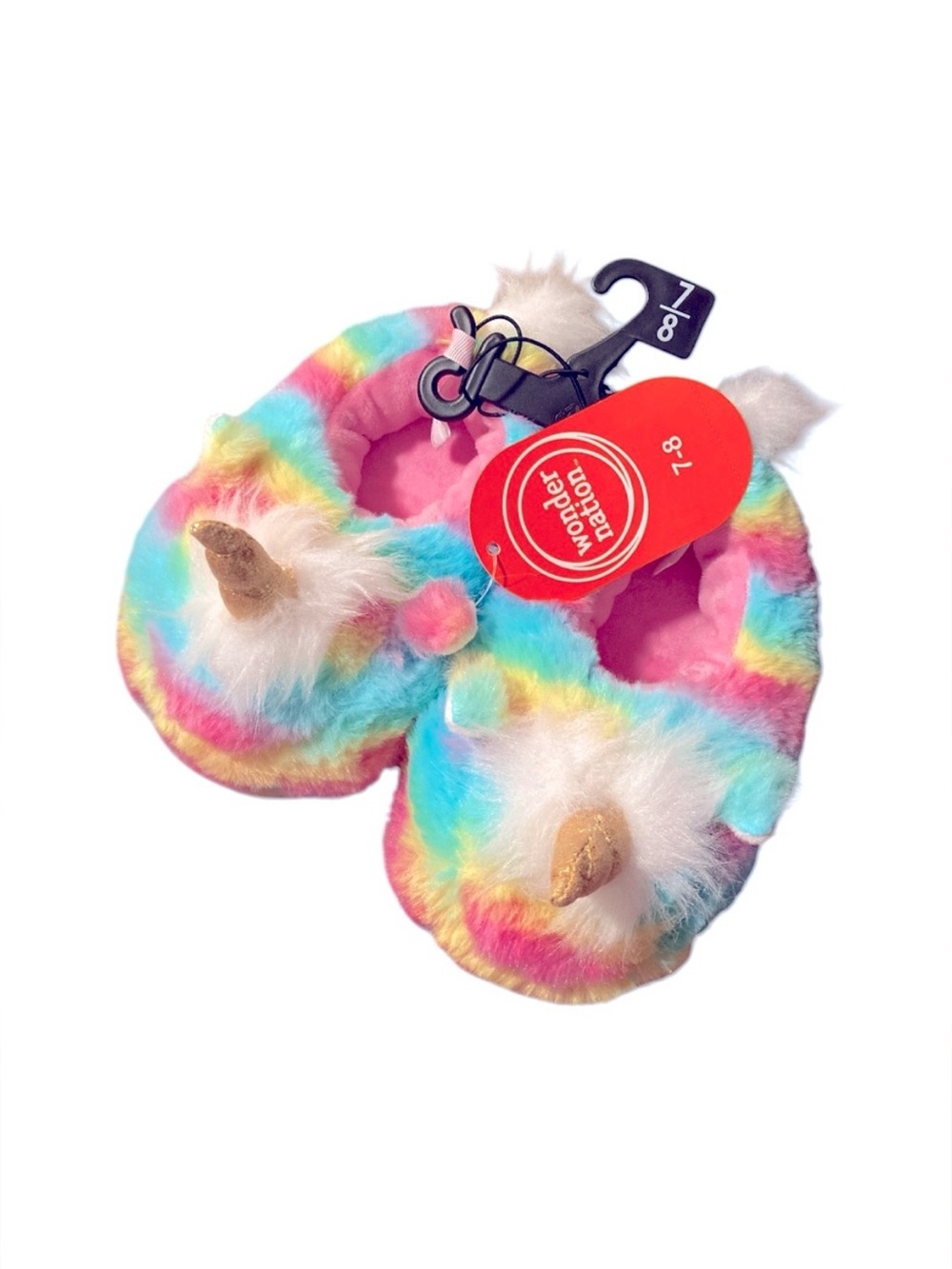 Unicorn Multicolor Soft Plush Slippers